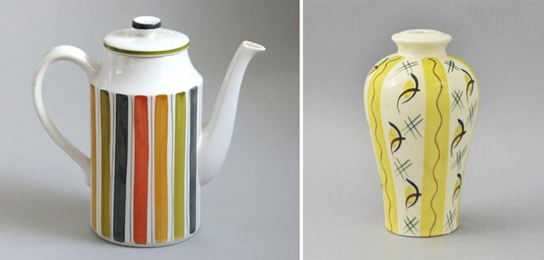 Midwinter-Jessie-Tait-Mexicana-coffee-pot-and-Fiesta-vase
